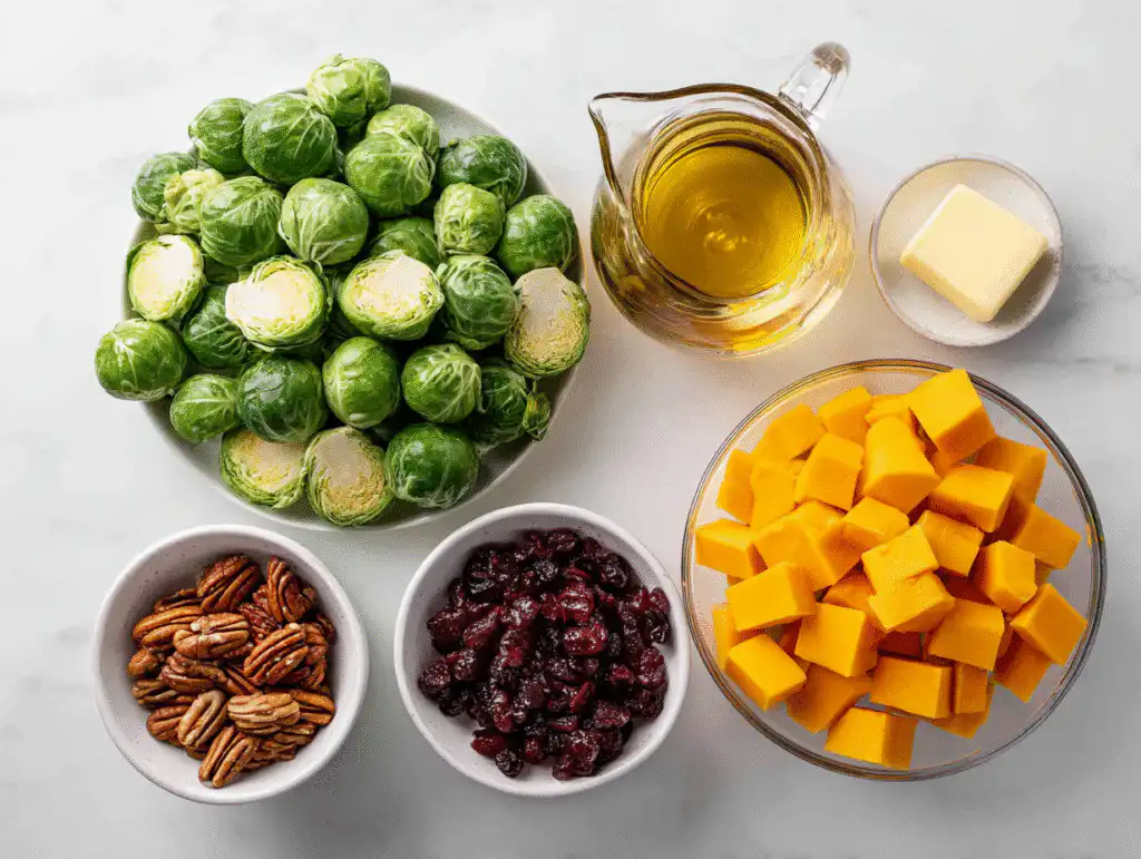 The Best Holiday Roasted Brussels Sprouts with Butternut & Pecans 6 Ingredients for a delicious Roasted Brussels Sprouts side dish.