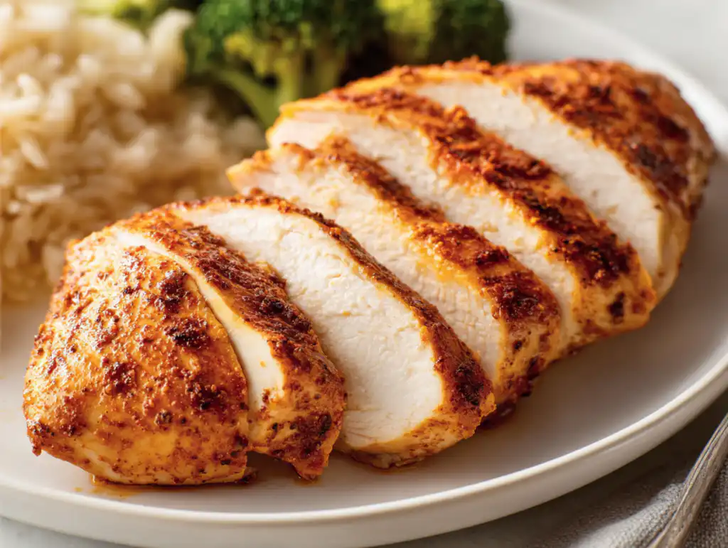 Sliced juicy Air Fryer Chicken Breast