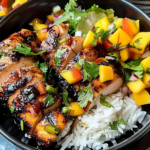 Jamaican Chicken Bowls with Fresh Mango Salsa