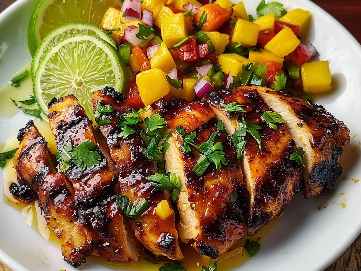 Juicy Honey Lime Chicken with Mango Salsa: A Zesty Delight 5 image 1781496136515