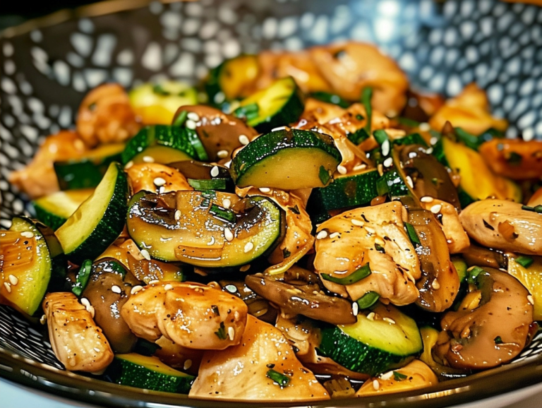 Zucchini Mushroom Chicken Stir Fry For Quick Dinners
